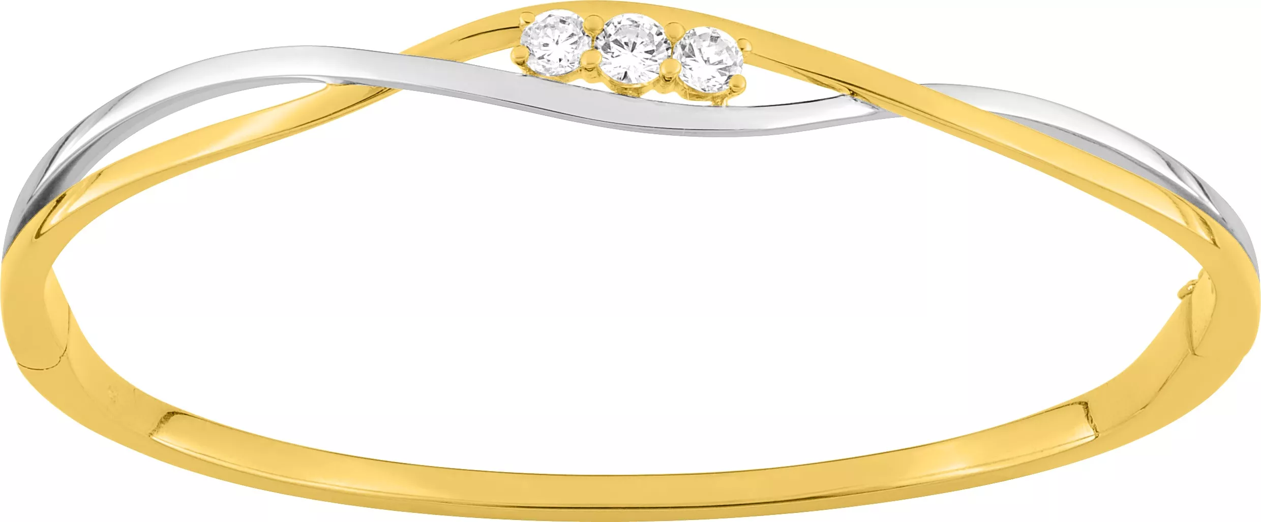 Jonc Plaqué Or Francielly Zirconium - Bracelet en Plaqué or - Bijoux en Vogue