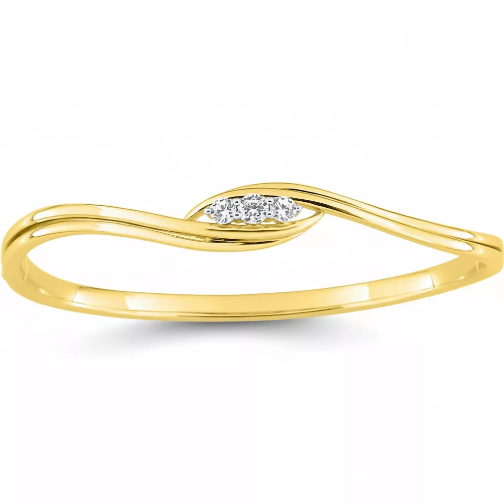 Jonc Plaqué Or Ariette Zirconium - Bracelet en Plaqué or - Bijoux en Vogue