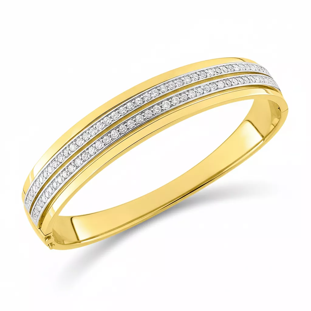 Jonc Plaqué Or Akela Zirconium - Bracelet en Plaqué or - Bijoux en Vogue