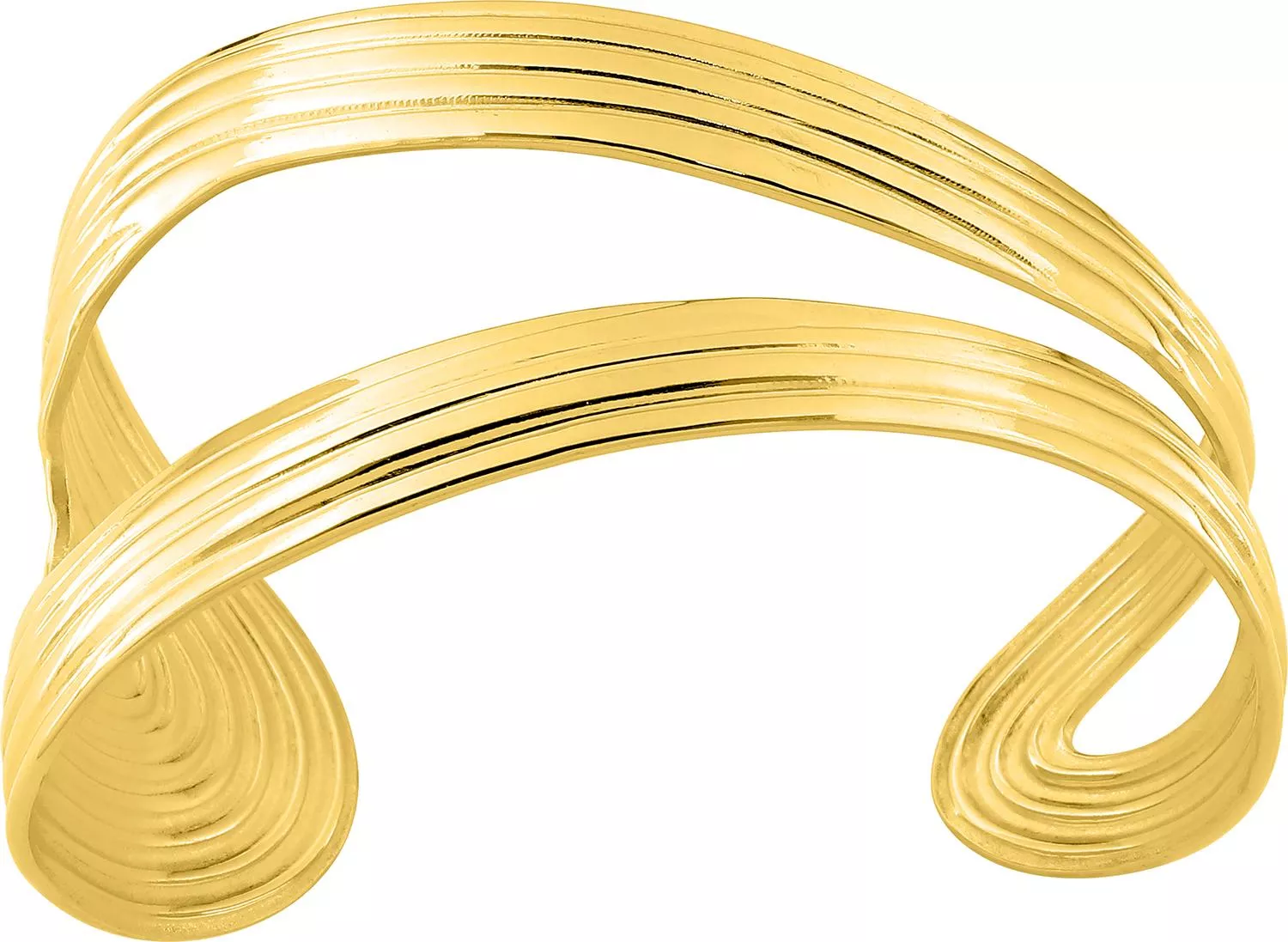 Bracelet Manchette Acier Doré Typhanie - Bracelet en Acier - Bijoux en Vogue