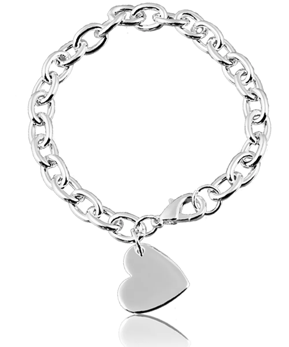 Bracelet breloques coeur Sophie unique Fantaisie - Bracelet en Métal Argenté - Bijoux en Vogue