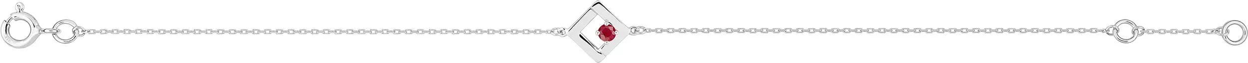 Bracelet Or Blanc Kazymira Rubis - Bracelet en Or 375 9k - Bijoux en Vogue