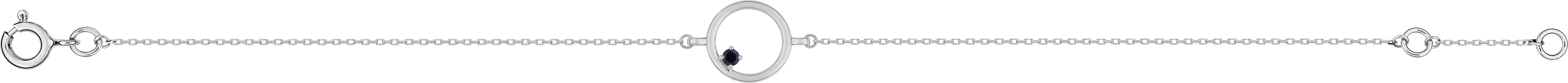 Bracelet Or Blanc Eliska Saphir - Bracelet en Or 375 9k - Bijoux en Vogue