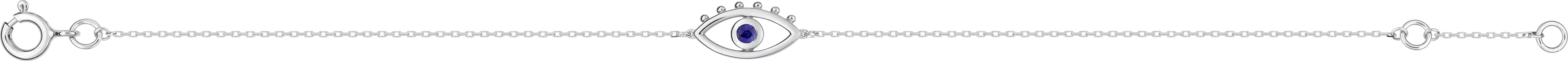 Bracelet Or Blanc Geovana Saphir - Bracelet en Or 375 9k - Bijoux en Vogue