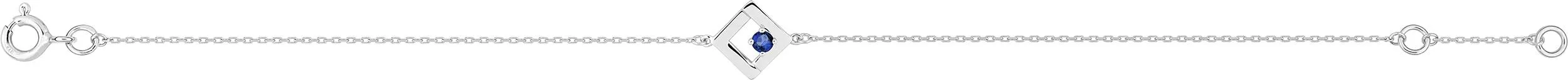 Bracelet Or Blanc Azulena Saphir - Bracelet en Or 375 9k - Bijoux en Vogue