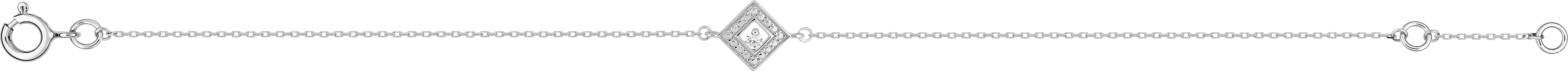Bracelet Or Blanc Zachie Zirconium - Bracelet en Or 375 9k - Bijoux en Vogue