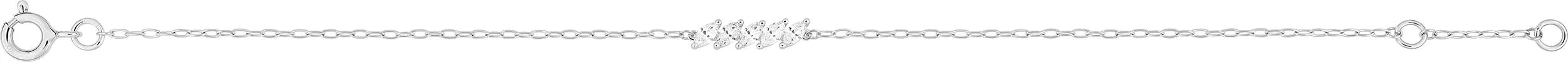 Bracelet Or Blanc Cllementine Zirconium - Bracelet en Or 375 9k - Bijoux en Vogue