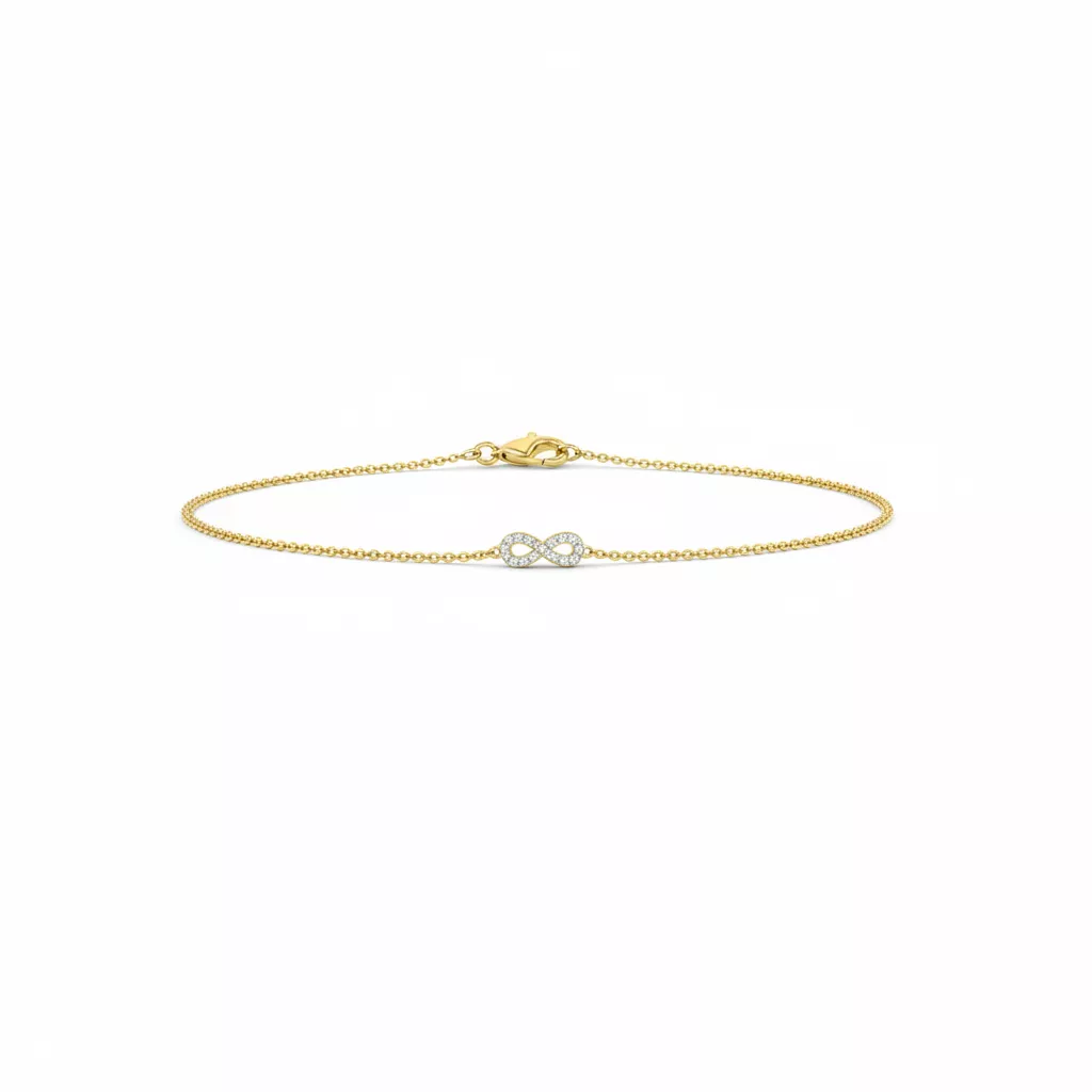 Bracelet Or Ceris Diamant Infini - Bracelet en Or 375 9k - Bijoux en Vogue