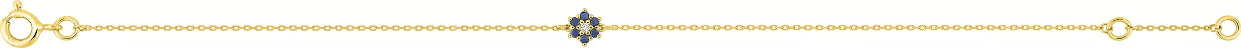 Bracelet Or Elvelyne Diamant Saphir - Bracelet en Or 375 9k - Bijoux en Vogue