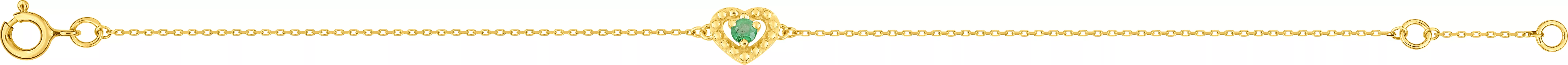 Bracelet Or Siggie Emeraude - Bracelet en Or 375 9k - Bijoux en Vogue
