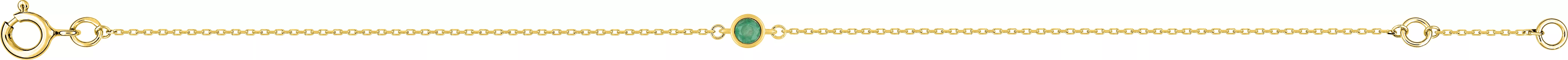 Bracelet Or Iwonna Emeraude - Bracelet en Or 375 9k - Bijoux en Vogue