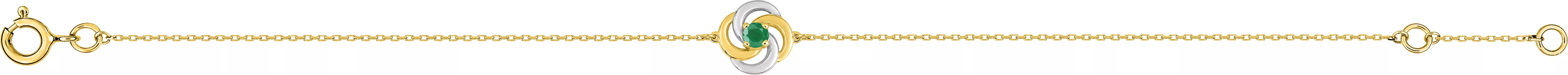 Bracelet Or Snizhana Emeraude - Bracelet en Or 375 9k - Bijoux en Vogue