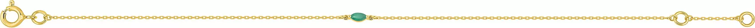 Bracelet Or Mamba Emeraude - Bracelet en Or 375 9k - Bijoux en Vogue