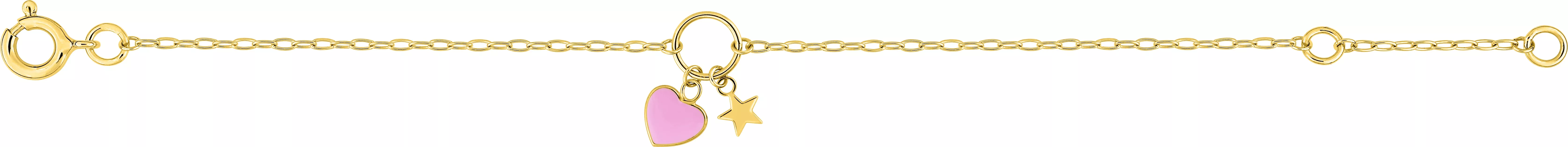Bracelet Or Defaye Pampille Étoile Coeur - Bracelet en Or 375 9k - Bijoux en Vogue