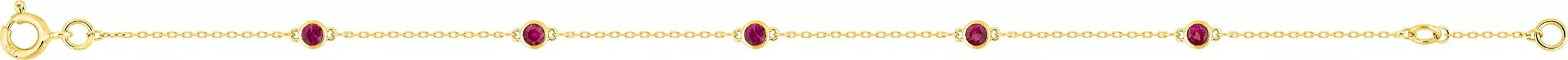 Bracelet Or Gazeuse Rubis - Bracelet en Or 375 9k - Bijoux en Vogue