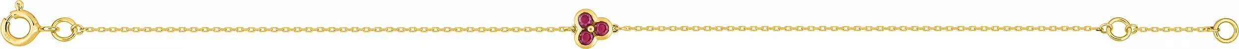 Bracelet Or Annula Rubis - Bracelet en Or 375 9k - Bijoux en Vogue