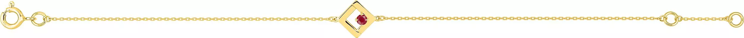 Bracelet Or Hessia Rubis - Bracelet en Or 375 9k - Bijoux en Vogue