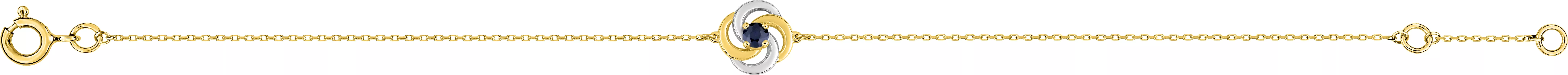 Bracelet Or Adoration Saphir - Bracelet en Or 375 9k - Bijoux en Vogue