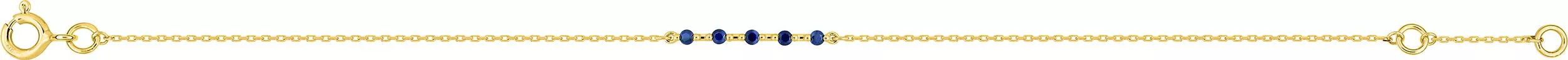 Bracelet Or Ludobine Saphir - Bracelet en Or 375 9k - Bijoux en Vogue