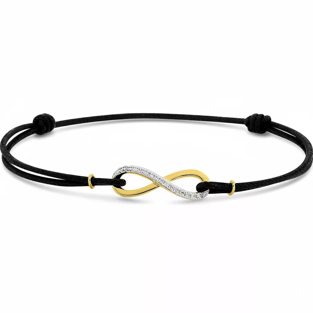 Bracelet Or Loddia Zirconium Infini - Bracelet en Or 375 9k - Bijoux en Vogue