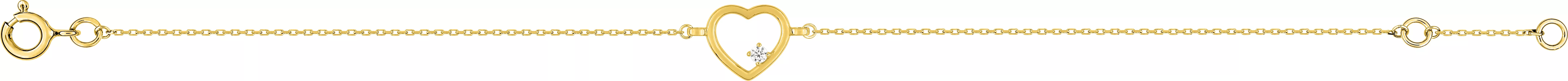 Bracelet Or Desiane Zirconium Coeur - Bracelet en Or 375 9k - Bijoux en Vogue