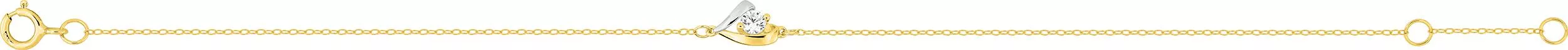 Bracelet Or Delmence Zirconium - Bracelet en Or 375 9k - Bijoux en Vogue