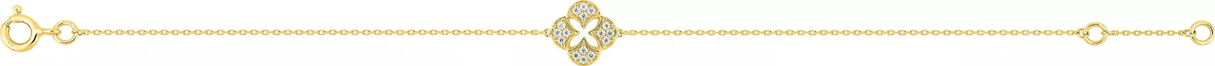 Bracelet Or Goulcina Zirconium - Bracelet en Or 375 9k - Bijoux en Vogue