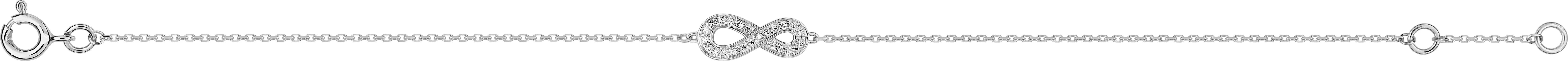 Bracelet Or Blanc Ivilena Diamant Infini - Bracelet en Or 750 18k - Bijoux en Vogue