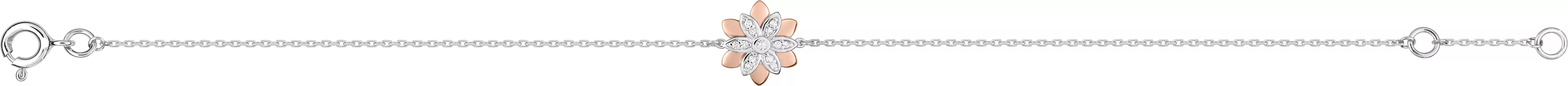 Bracelet Or Blanc et Rose Mountaga Diamant - Bracelet en Or 750 18k - Bijoux en Vogue