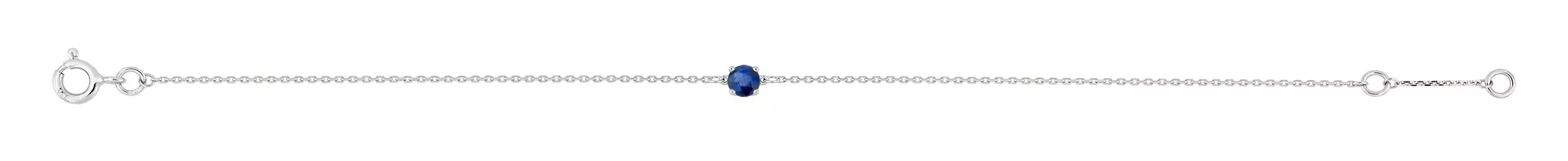 Bracelet Or Blanc Sbrugnera Saphir - Bracelet en Or 750 18k - Bijoux en Vogue