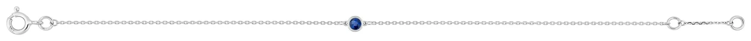 Bracelet Or Blanc Hamida Saphir - Bracelet en Or 750 18k - Bijoux en Vogue