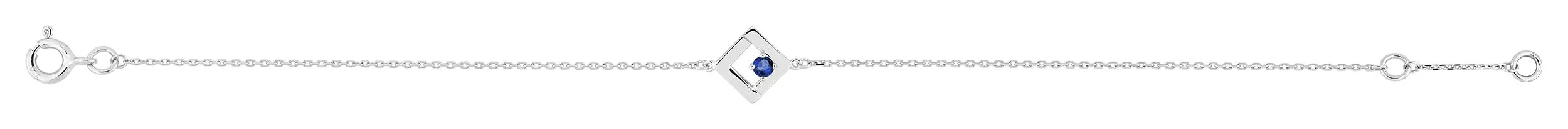 Bracelet Or Blanc Aristhene Saphir - Bracelet en Or 750 18k - Bijoux en Vogue