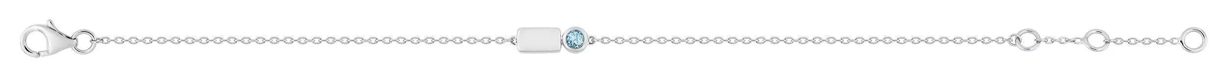 Bracelet Or Blanc Felisbela bleu Topaze Bleu - Bracelet en Or 750 18k - Bijoux en Vogue