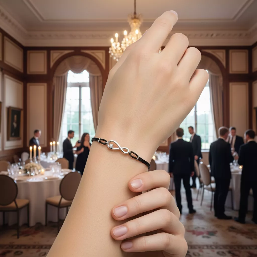 Bracelet Or Blanc Otcha Zirconium Infini - Bracelet en Or 750 18k - Bijoux en Vogue