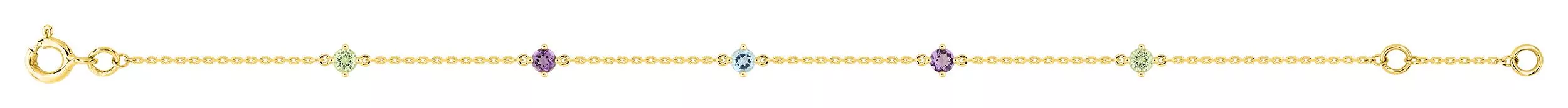 Bracelet Or Cutipa bleu Améthyste - Bracelet en Or 750 18k - Bijoux en Vogue