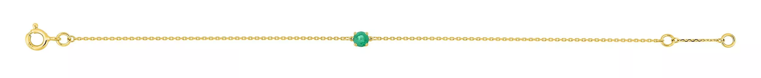 Bracelet Or Cahide Emeraude - Bracelet en Or 750 18k - Bijoux en Vogue