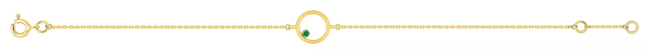 Bracelet Or Sestianne Emeraude - Bracelet en Or 750 18k - Bijoux en Vogue