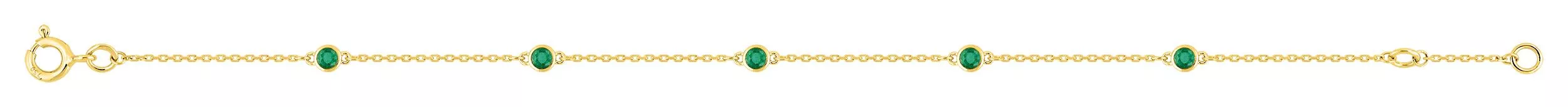 Bracelet Or Viala Emeraude - Bracelet en Or 750 18k - Bijoux en Vogue