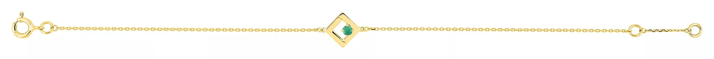 Bracelet Or Vishaline Emeraude - Bracelet en Or 750 18k - Bijoux en Vogue