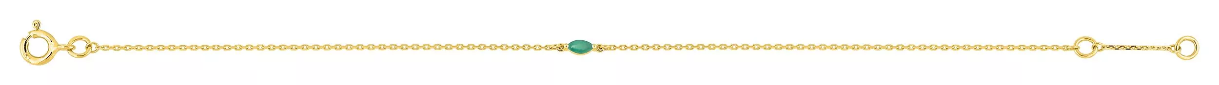 Bracelet Or Sofianne Emeraude - Bracelet en Or 750 18k - Bijoux en Vogue