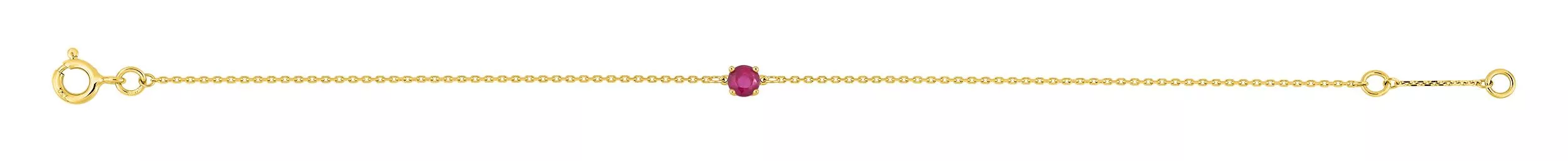 Bracelet Or Annunziatina Rubis - Bracelet en Or 750 18k - Bijoux en Vogue