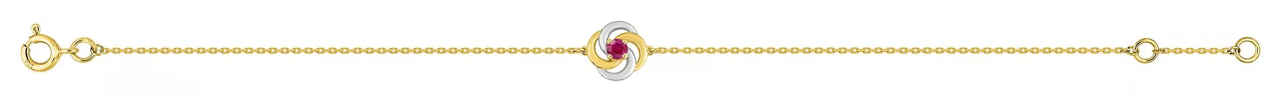 Bracelet Or Loubna Rubis - Bracelet en Or 750 18k - Bijoux en Vogue