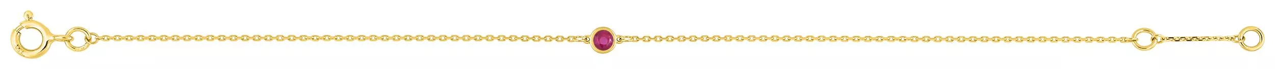 Bracelet Or Crocifissa Rubis - Bracelet en Or 750 18k - Bijoux en Vogue