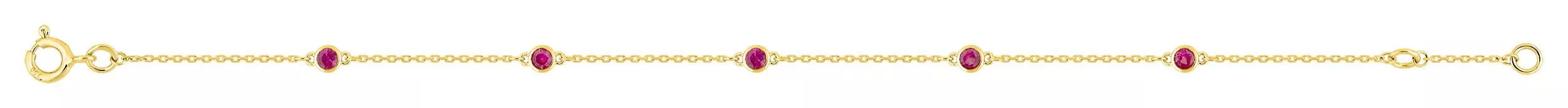 Bracelet Or Soumainla Rubis - Bracelet en Or 750 18k - Bijoux en Vogue