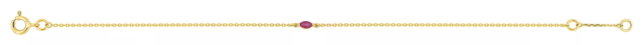Bracelet Or Angelly Rubis - Bracelet en Or 750 18k - Bijoux en Vogue