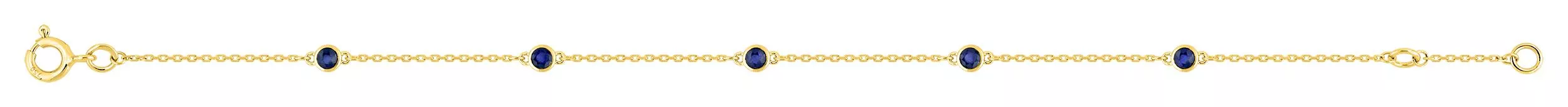 Bracelet Or Heritsimba Saphir - Bracelet en Or 750 18k - Bijoux en Vogue