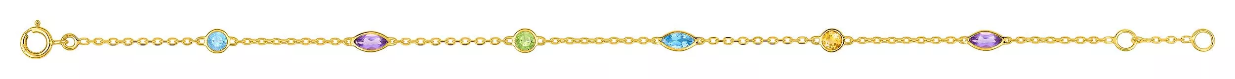 Bracelet Or Ouaraba bleu Topaze - Bracelet en Or 750 18k - Bijoux en Vogue