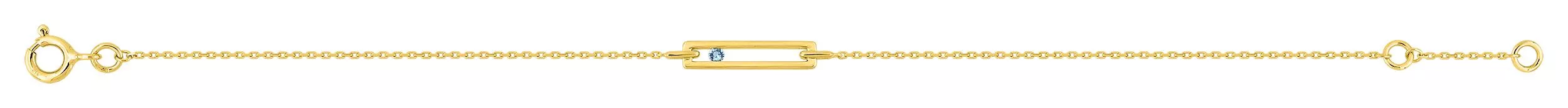 Bracelet Or Rajda bleu Topaze - Bracelet en Or 750 18k - Bijoux en Vogue