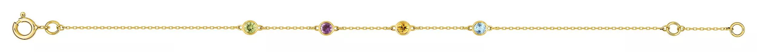 Bracelet Or Irenta bleu Topaze - Bracelet en Or 750 18k - Bijoux en Vogue