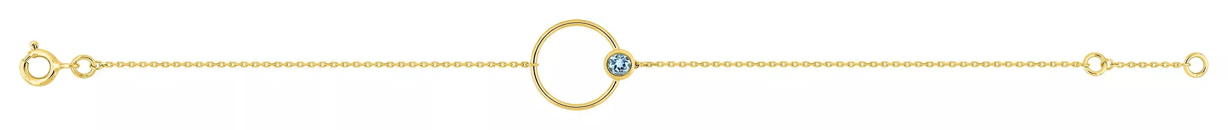 Bracelet Or Konimba bleu Topaze - Bracelet en Or 750 18k - Bijoux en Vogue